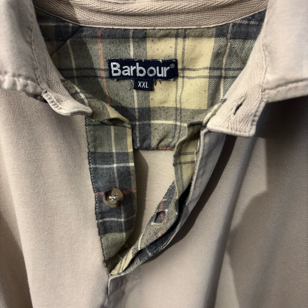 Barbour Polo Shirt with Plaid Detail XXL